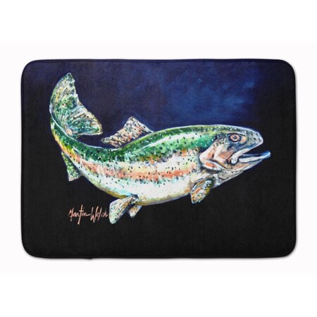Carolines Treasures Deep Blue Rainbow Trout Machine Washable Memory Foam Mat MW1213RUG